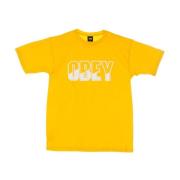 Gouden Heren T-shirt Obey , Yellow , Heren