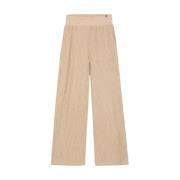 Beige Gebreide Broek Trendy Sporty Palazzo Colmar , Beige , Dames