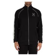 Geborduurde katoenen rits sweatshirt Richmond , Black , Heren