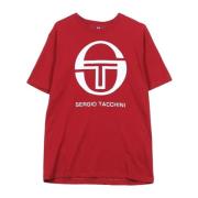 Rood/Wit Heren T-shirt Sergio Tacchini , Red , Heren