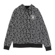 NFL All Over Print Hoodie in Teamkleuren New Era , Black , Heren