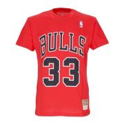 Chicago Bulls Tee Scottie Pippen No 33 Mitchell & Ness , Red , Heren