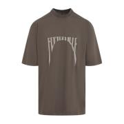 Grijze T-shirt Aw24 Rick Owens , Brown , Heren