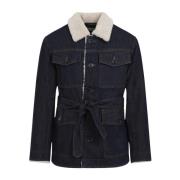 Blauwe Casual Jas Aw24 Dries Van Noten , Blue , Heren