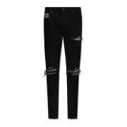 Dieren Effect Broek Amiri , Black , Heren