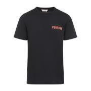 Zwarte T-shirts & Polo's Aw24 Marni , Black , Heren