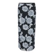 Bloemen Mesh Pencil Rok Rotate Birger Christensen , Multicolor , Dames