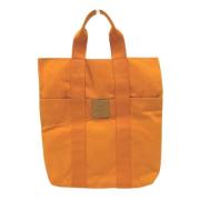 Pre-owned Fabric handbags Hermès Vintage , Orange , Dames