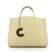 Stijlvolle Leren Tas voor Vrouwen Coccinelle , Beige , Dames