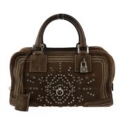 Pre-owned Suede totes Loewe Pre-owned , Brown , Dames