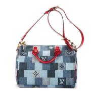 Pre-owned Canvas handbags Louis Vuitton Vintage , Blue , Dames