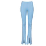 Arctic Blue Wollen Flared Broek Jaaf , Blue , Dames