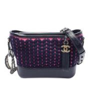 Pre-owned Cotton shoulder-bags Chanel Vintage , Blue , Dames