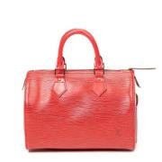 Pre-owned Leather handbags Louis Vuitton Vintage , Red , Dames