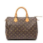 Pre-owned Coated canvas handbags Louis Vuitton Vintage , Brown , Dames