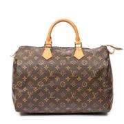 Pre-owned Coated canvas handbags Louis Vuitton Vintage , Brown , Dames