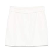 Witte Fleece Textuur Rok Max Mara , White , Dames