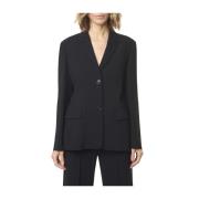 Zwarte enkelborst jas Max Mara , Black , Dames