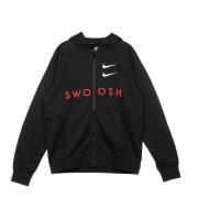 Lichtgewicht Hooded Zip Sweatshirt in Zwart/Rood/Wit Nike , Black , He...