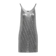 Metallic Jurk Aw24 Paco Rabanne , Gray , Dames