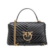 Chevron Love Tas Puff Pinko , Black , Dames