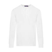 Neutrale Henley T-shirt Ss24 Ralph Lauren , White , Heren