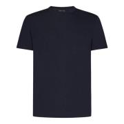 Blauw Crew-Neck T-shirt in Lyocell Tom Ford , Blue , Heren