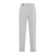 Grijze Stijlvolle Broek voor Vrouwen Peserico , Gray , Dames