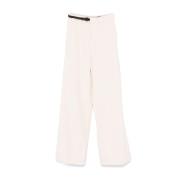 Room Chenille Textuur Broek White Sand , Beige , Dames