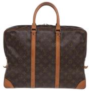 Pre-owned Canvas briefcases Louis Vuitton Vintage , Brown , Dames