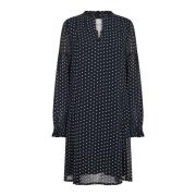 Navy Dot Jurk met Lange Mouwen Part Two , Blue , Dames