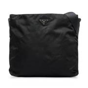 Pre-owned Nylon shoulder-bags Prada Vintage , Black , Dames