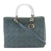 Pre-owned Canvas dior-bags Dior Vintage , Blue , Dames