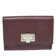 Pre-owned Leather wallets Fendi Vintage , Red , Dames