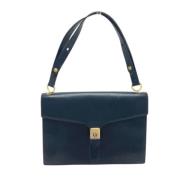 Pre-owned Leather dior-bags Dior Vintage , Blue , Dames