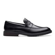 Zwarte herenloafer met gewatteerd voetbed Clarks , Black , Heren