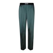 Groene Zijden Broek Elegante Stijl Tom Ford , Green , Dames