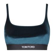 Luxe Velvet Bralette, Naadloos, Groen Tom Ford , Green , Dames