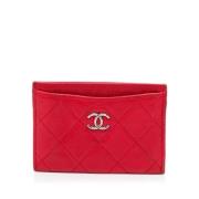 Pre-owned Leather wallets Chanel Vintage , Red , Dames