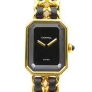 Pre-owned Leather watches Chanel Vintage , Black , Dames