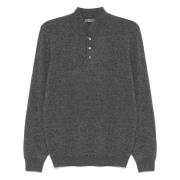 Luxe Cashmere/Wol Gebreide Kleding Corneliani , Gray , Heren