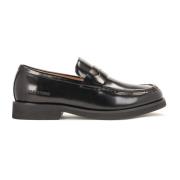 Heren zwarte leren loafers Kazar Studio , Black , Heren