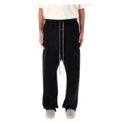 Zwarte Wollen Mix Relaxte Broek Fear Of God , Black , Heren