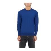 Wollen Crewneck Trui Paolo Pecora , Blue , Heren