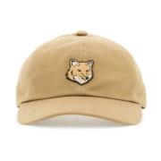 Stoere Vossenkop Baseballpet Maison Kitsuné , Beige , Unisex