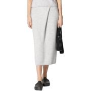 Geribbelde Tulpen Maxi Rok Sminfinity , Gray , Dames