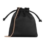 Zwarte etui tas gemaakt van elegant stof Kazar , Black , Dames