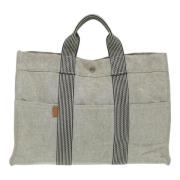 Pre-owned Canvas handbags Hermès Vintage , Gray , Dames