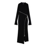 Midi Jurk voor Vrouwen The Attico , Black , Dames