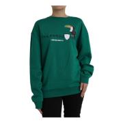 Logo Print Pullover Sweater Philippe Model , Green , Dames